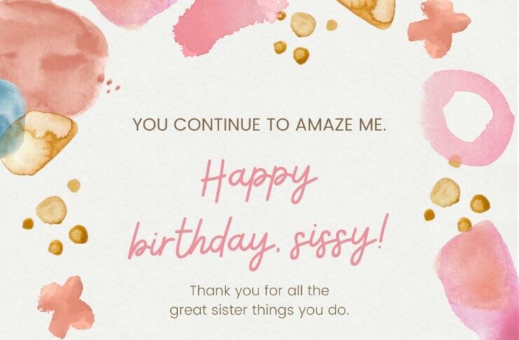 birthday wishes for your sister
